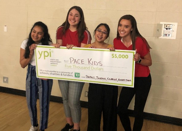 YPI, Students with community grant for Pacekids
